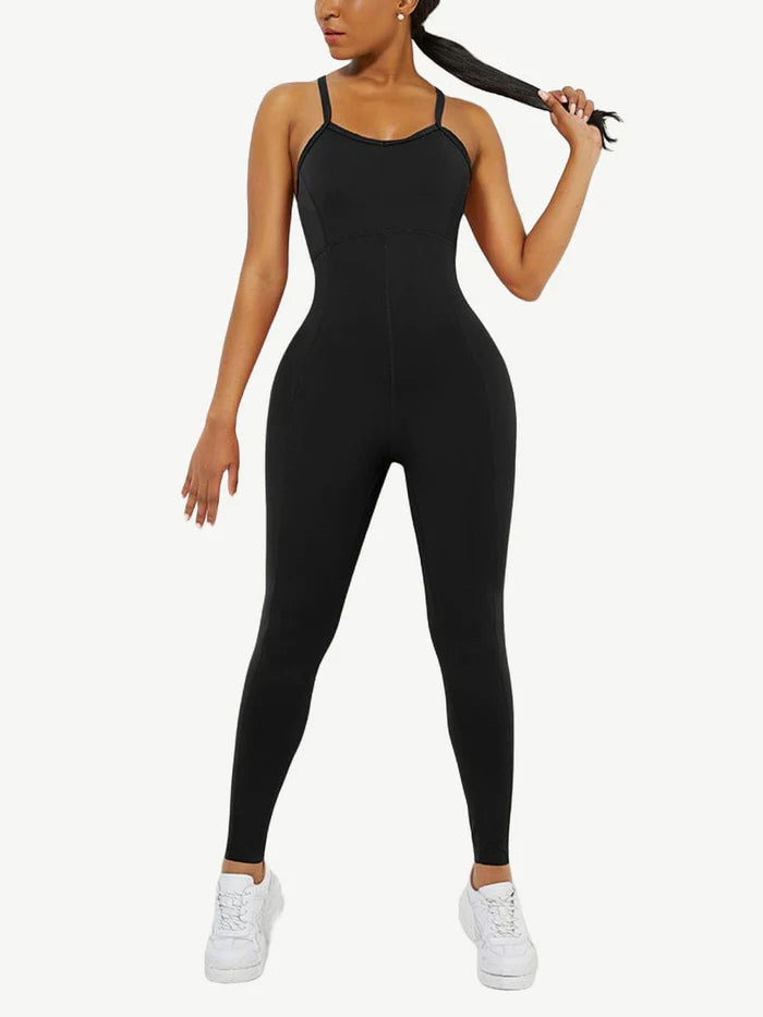 STRAPPY YOGA JUMPSUIT