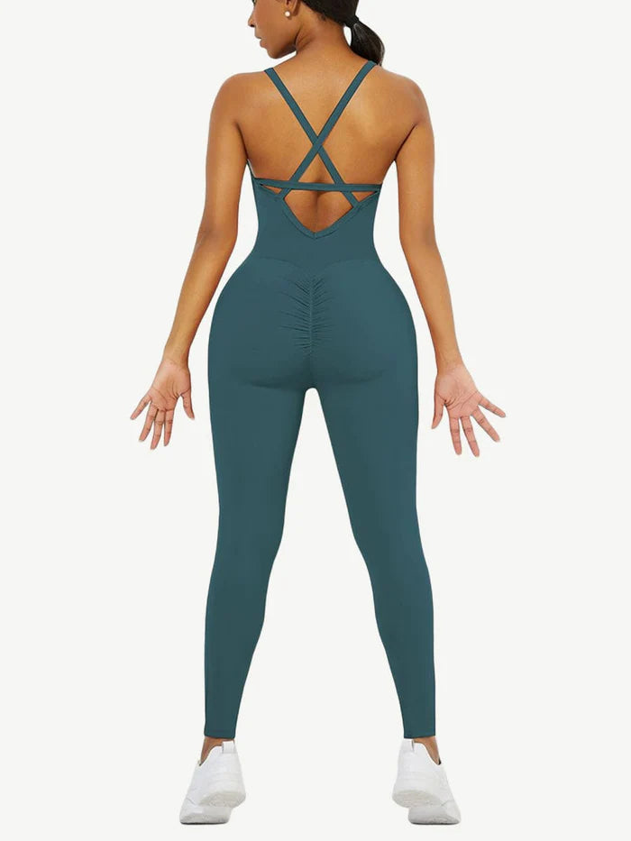 STRAPPY YOGA JUMPSUIT
