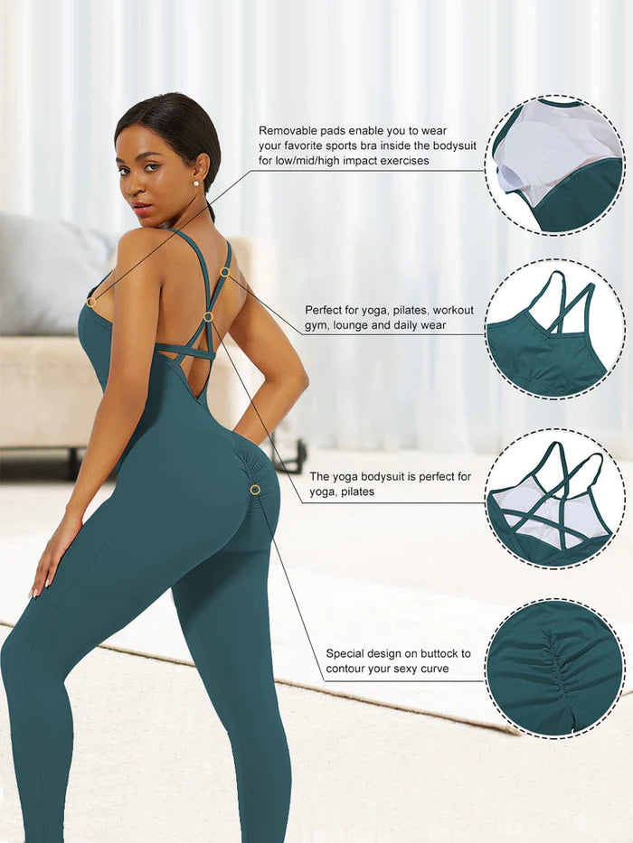 STRAPPY YOGA JUMPSUIT