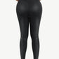 Zipper Faux Leather Leggings