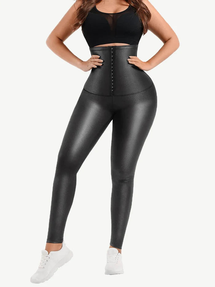 High Waisted Faux Leather Leggings