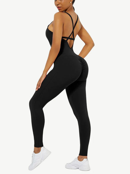 STRAPPY YOGA JUMPSUIT